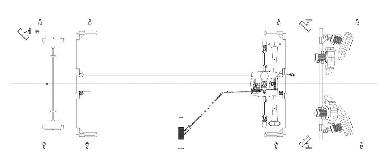 Kondor touchless automatic wash system component layout rendering